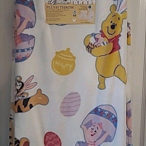 Disney Other - Disney 2025 Winnie The Pooh White Easter 50x70 Plush Blanket Cloud Throw New